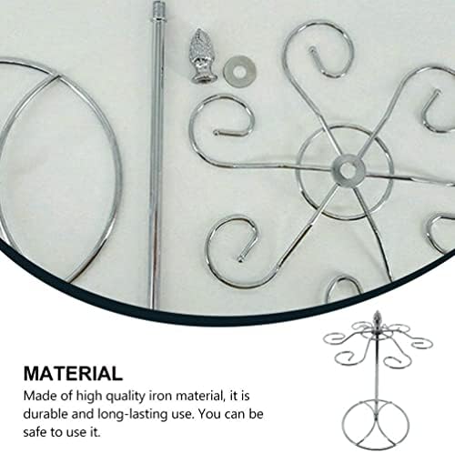 Cabilock Wine Glass Holder Freestanding Stemware Rack with 6 Hooks