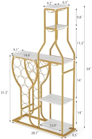 Mantianstar Freestanding Wine Rack with 11 Bottles Capacity