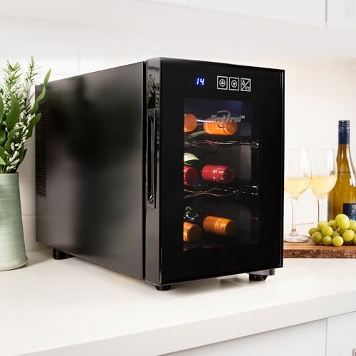 Koolatron 6 Bottle Freestanding Wine Cooler with UV Glass Door