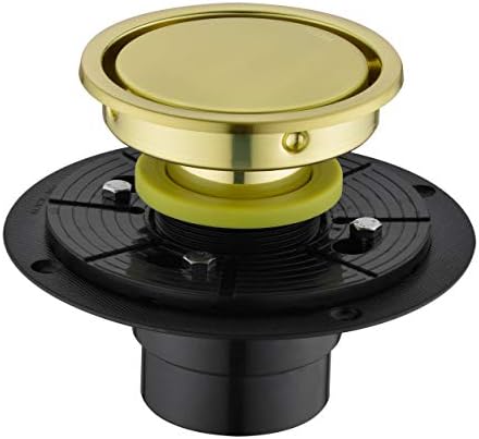 4 Inch Brushed Gold Shower Drain with Tile Insert
