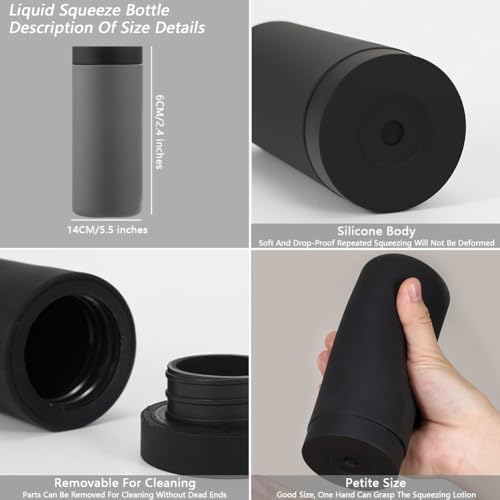 Chpbolly Silicone Soap Dispenser Leakproof Refillable Dish Soap Squeeze Bottle