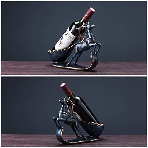 ALDEPO Elk Wine Rack Resin Countertop Decor Painted Butterfly