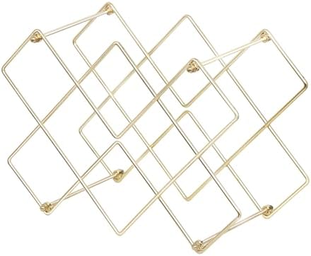 Glamorous Gold Countertop Wine Rack for 8-10 Bottles
