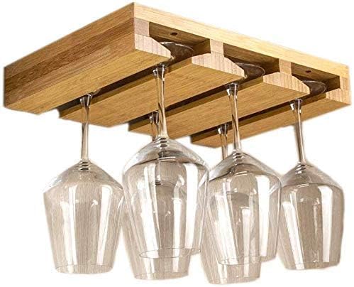 Kework Bamboo Wine Glass Holder Organizer