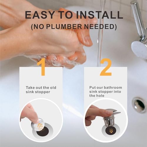 Wellup Brushed Nickel Sink Stopper Replacement 1