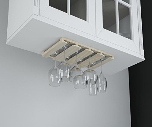 Rustic State 4 Sectional Adjustable Under Cabinet Wine Glass Rack