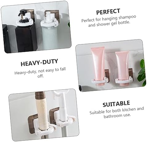 Ciieeo Wall Mount Shampoo Gel Bottle Holder - No Holes Adhesive