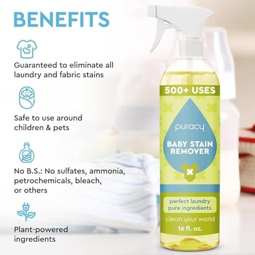 Puracy Stain Remover for Baby Clothes 16 Oz