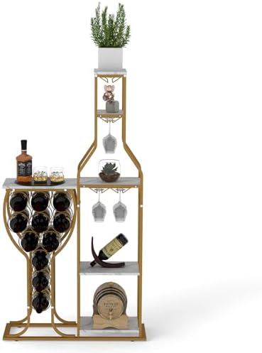 Mantianstar Freestanding Wine Rack with 11 Bottles Capacity