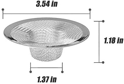 Lechay 2 Pack Stainless Steel Drain Hair Catcher for Bathroom and Kitchen