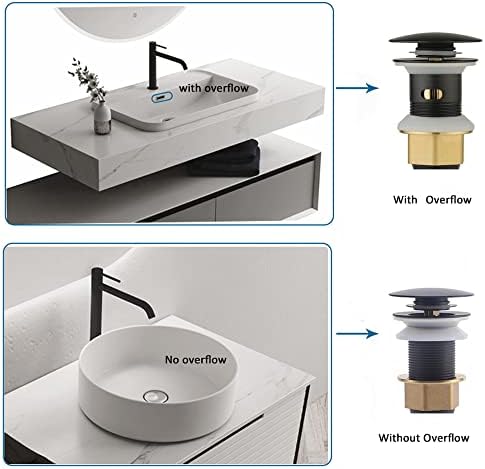 Rockgoya Matte Black Pop Up Sink Drain