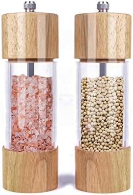 Wooden Salt and Pepper Grinder Set 2-Pack