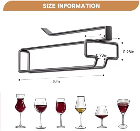 Under Cabinet Stemware Rack 2 Pack Heavy Duty Clamp On Wine Glass Hangers