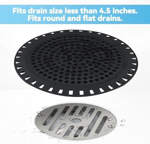 Aluvor Shower Drain Hair Catcher - Weighted Metal with Silicone