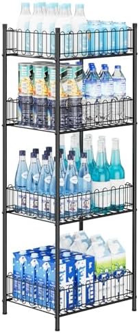 OYEAL 4-Tier Water Bottle Can Organizer for Kitchen Pantry