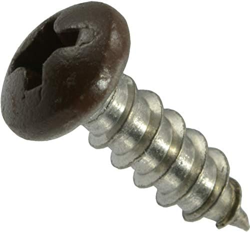 Brown Phillips Pan Sheet Metal Screws 8 12 Inch