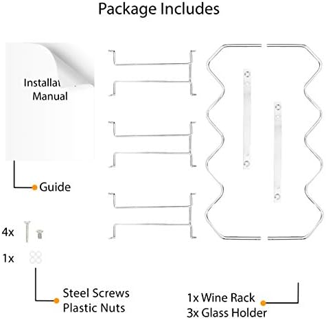 Wallniture Piccola Wine Glass Holder Kitchen Rack
