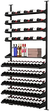Showcase Wine Display - 84 Bottle Black Metal Rack