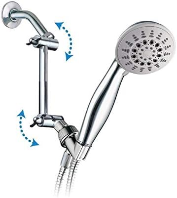 TRUSTMI 4 Inch Adjustable Brass Shower Arm Extension with Chrome Head