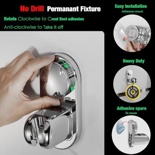 RIVOODS Handheld Shower Head Holder 5 Positions Adjustable