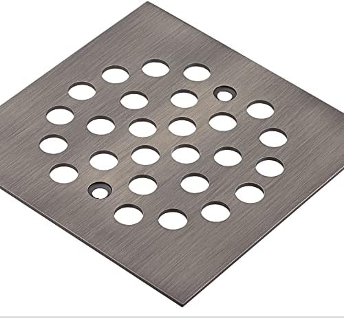 Square 4-14 Inch Screw-in Shower Drain Cover Replacement 1