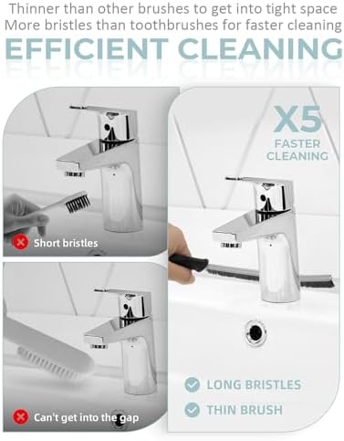 SXhyf Hard Bristle Crevice Cleaning Brush - Multifunctional Gap Tool for Kitchen Bathroom