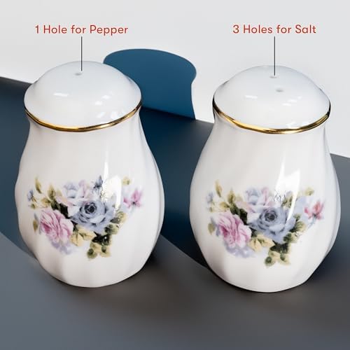 Lynns Paradise Serafina Floral Salt Pepper Shakers Set of 2
