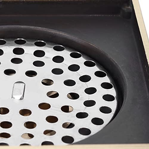 Tomotato Floor Drain 10x10cm Antique Bathroom Shower Strainer Cover Replacement