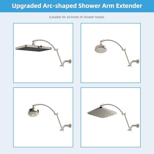 Hibbent 20 All Metal Shower Head Extension Arm