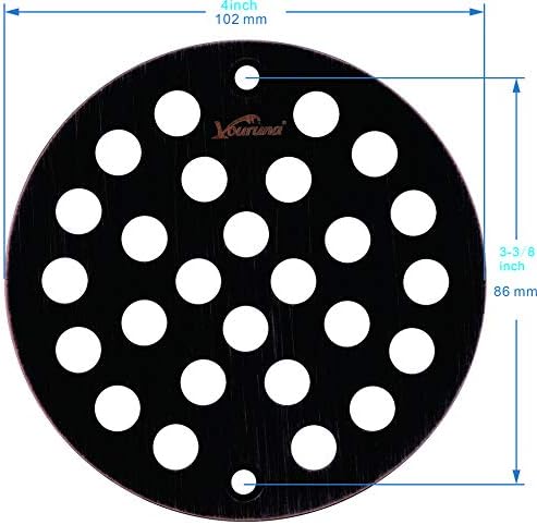 4-Inch Screw-in Shower Strainer Drain Cover Replacement
