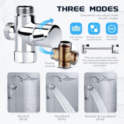 Razime 10 High Pressure Rainfall Shower Head with Handheld Combo