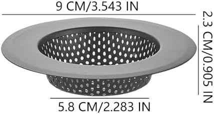 4PCS 304 Stainless Steel Drain Hair Catcher with Silver Finish