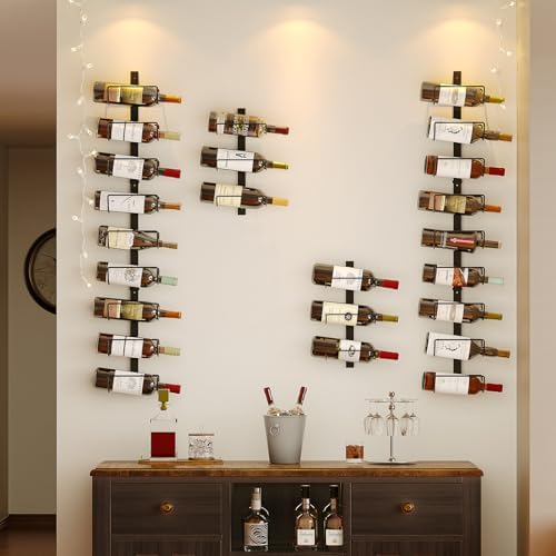 Sonyabecca 9 Bottle Wall Wine Rack - Detachable Sturdy and Versatile