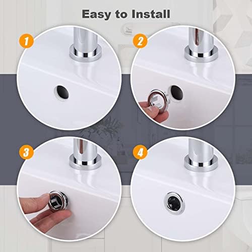 2 Pack Sink Overflow Ring Chrome