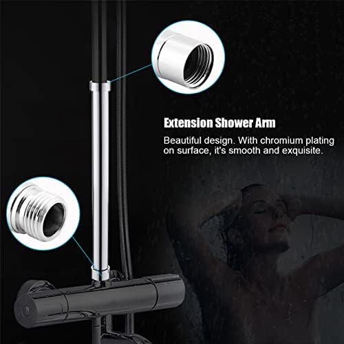 Haofy Extra Long Adjustable Shower Arm with Locking Set Screw