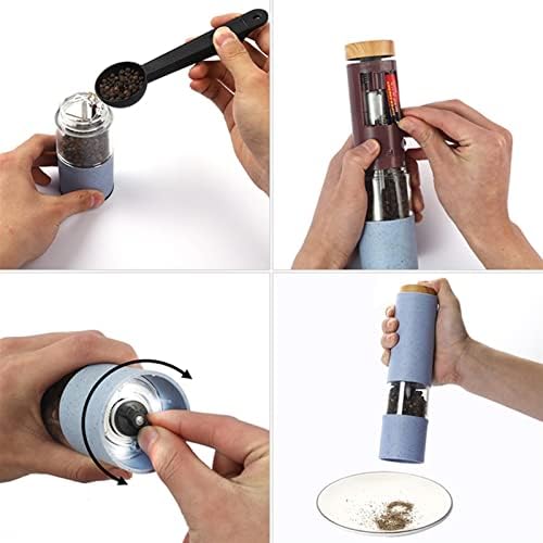 Electric Salt Pepper Grinder Set With Holder 2 PCS
