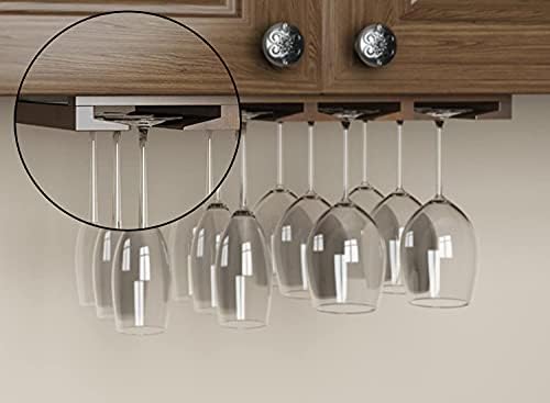 Rustic State 4 Sectional Wine Glass Holder - Chestnut Stained