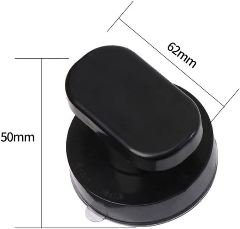 WANLIAN Black Trumpet Suction Cup Door Handle