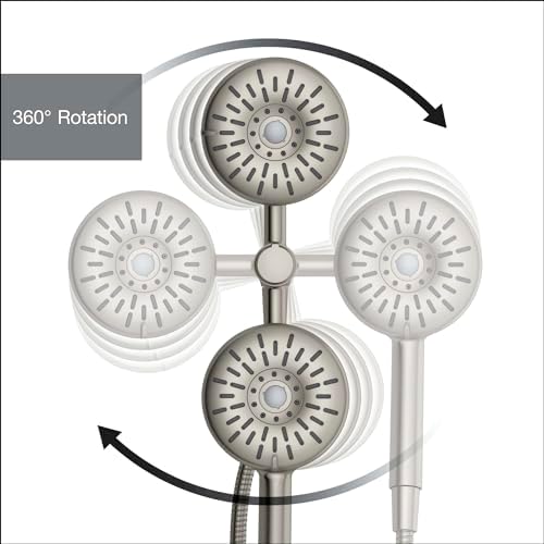 KOHLER Freespin Bellerose 3-Spray Dual Wall Mount Shower Head
