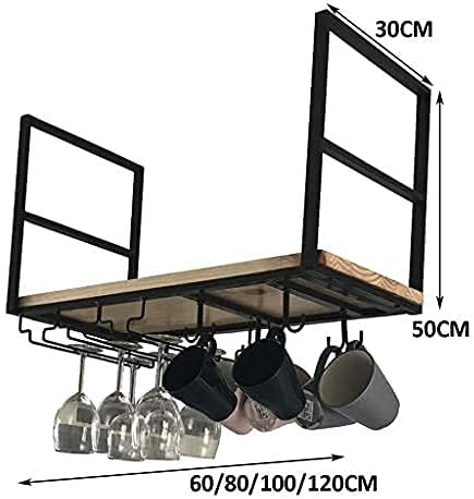 Industrial Metal Wine Rack 100Cm Wall-Mounted