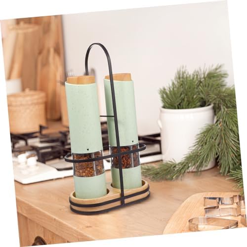 DECHOUS 2-Piece Electric Salt Pepper Holder with Adjustable Coarseness