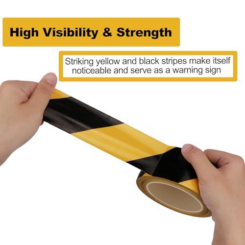 LeaGerous Safety Stripe Tape Yellow Black 2x36 Yards