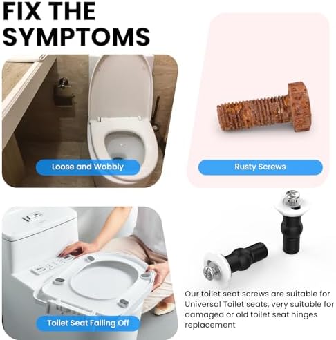 SDTC Tech 6 Pack Toilet Seat Hinge Screws