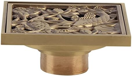 Fafeicy Antique Brass Drain with Removable Cover 43x43x28in