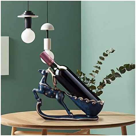 ALDEPO Elk Wine Rack Resin Countertop Decor Painted Butterfly