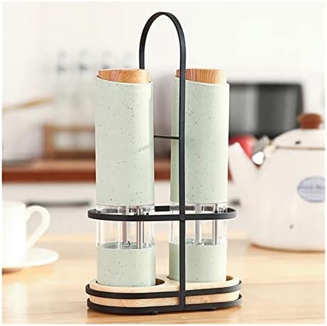 Electric Salt Pepper Grinder Set With Holder 2 PCS