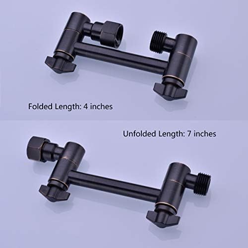 TRUSTMI 4 Inch Adjustable Shower Arm with Oil Rubbed Bronze Finish