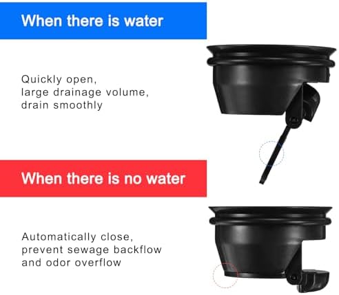 Uxcell Floor Drain Anti Odor Core 4Pcs Black