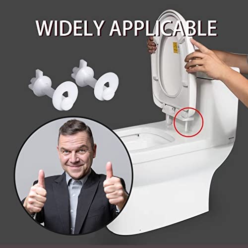 2Pack Universal Toilet Seat Screws Replacement White Plastic