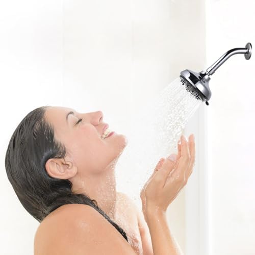 Eolax 8 Inch Chrome Shower Arm and Flange with Teflon Tape